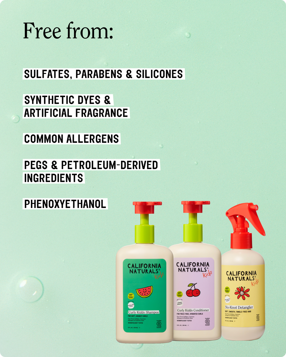 Curly Kids Natural Bathtime Hair Trio