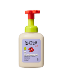 California Naturals Kids' all over foaming wash bottle with a red pump on a white background