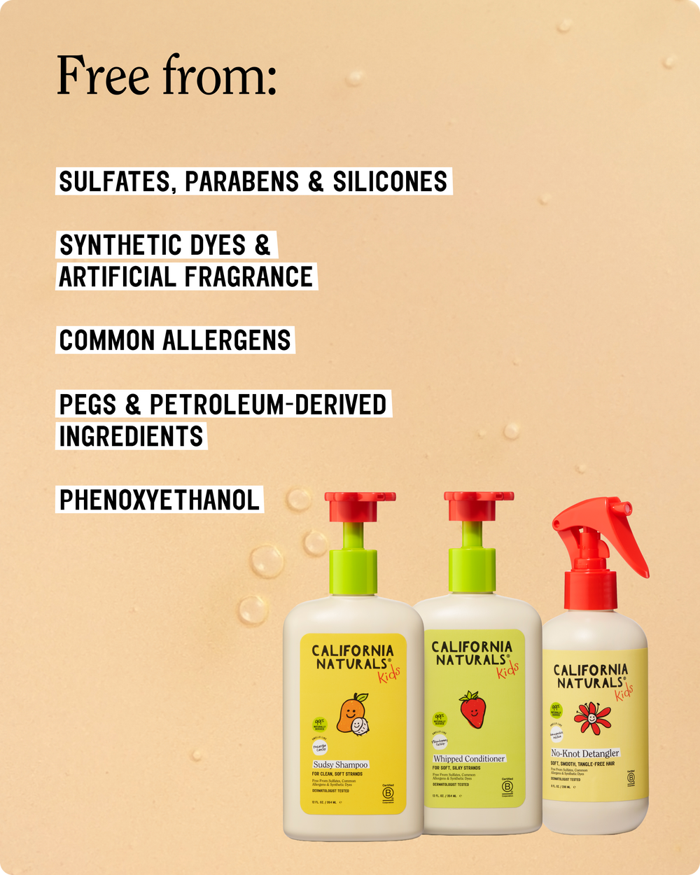 Fresh & Fruity Kids Natural Bathtime Hair Trio