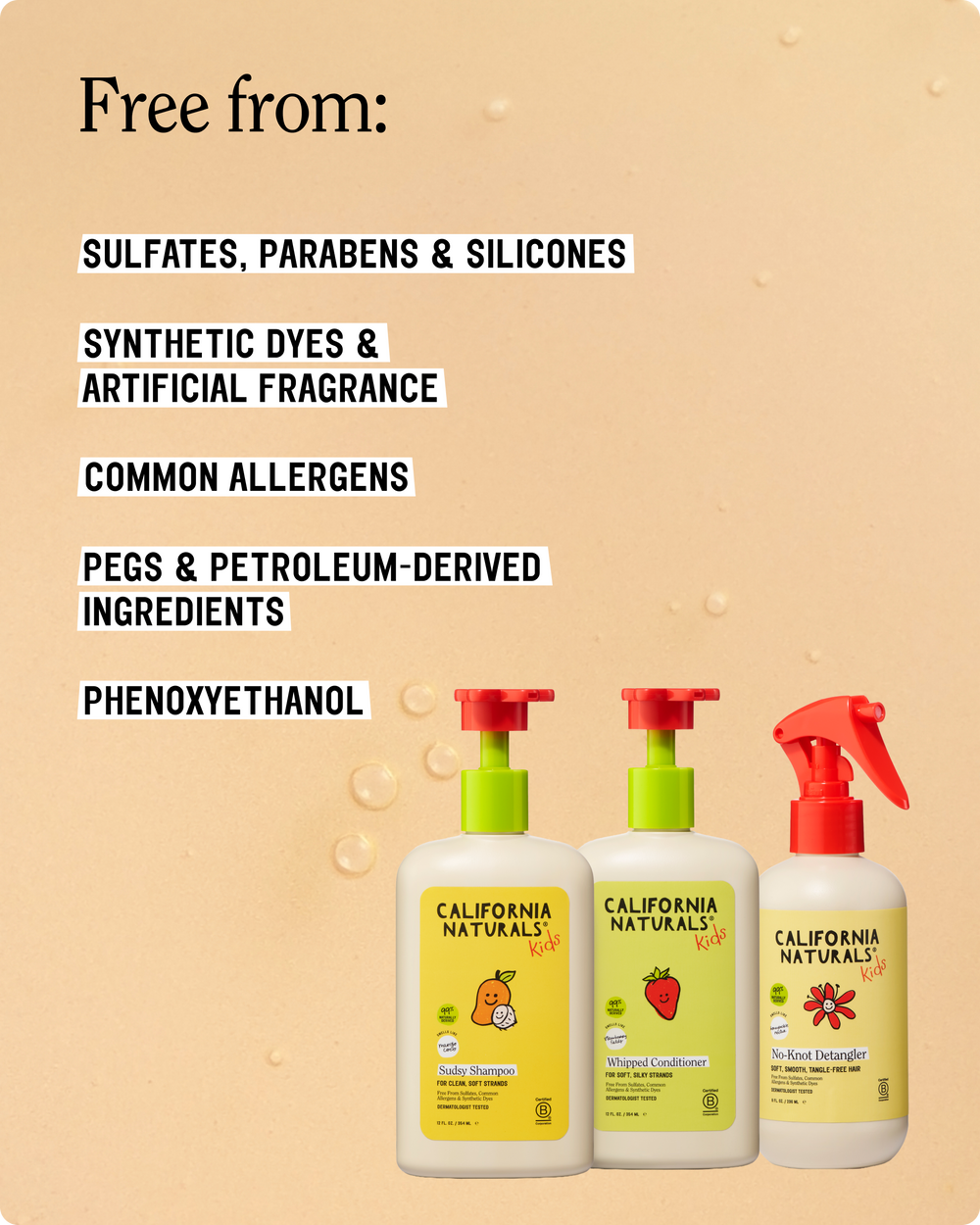 Fresh & Fruity Kids Natural Bathtime Hair Trio